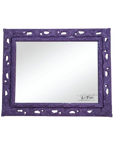 Mirror with perforated frame in purple or any color in classic modern baroque style GGv