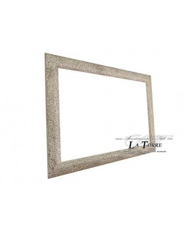 Cornice moderna classica quadro in legno bianco e oro qualsiasi misura 141