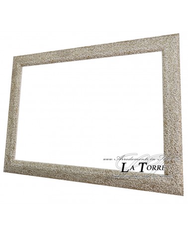 Cornice moderna classica quadro in legno bianco e oro qualsiasi misura 141