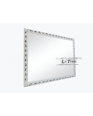 Mirror classic frame made to measure white wood safe sliding system GM224b