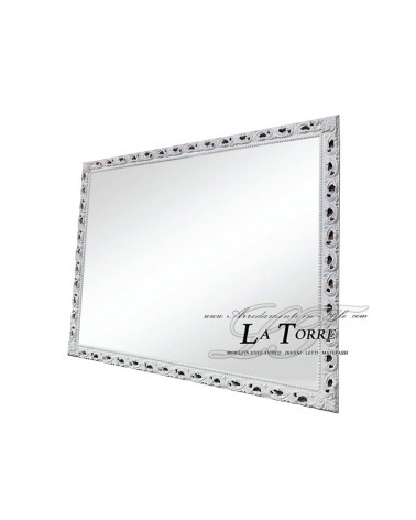 Mirror classic frame made to measure white wood safe sliding system GM224b