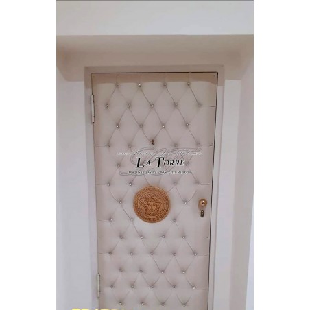 Door panel capitonné eco-leather or velvet various colors Swarovski goddess medusa RE04