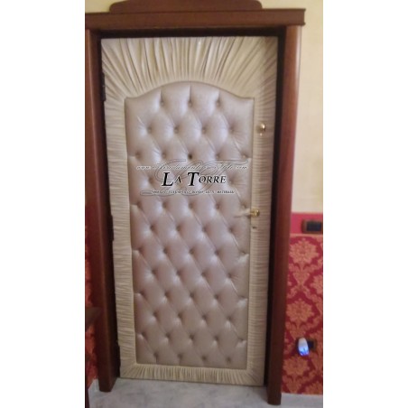 Pannello rivestimento porta capitonnè ecopelle o vellutino Swarovski RE11