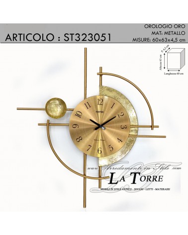 Moderne Wanduhr „Gold Planet“ ST336051