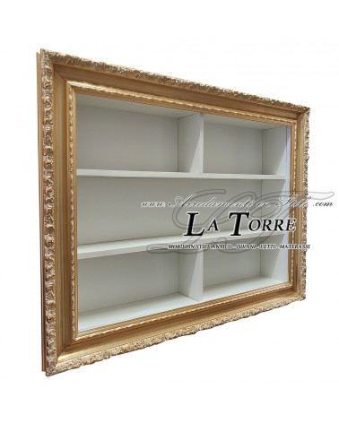 Baroque style wall mounted display cabinet classic frame TV box bottle holder made to measure VT1045