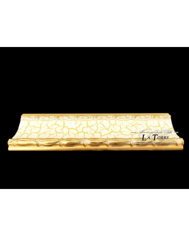 Specchiera Specchio Classica cornice barocco su misura in legno oro cracklè P409MR