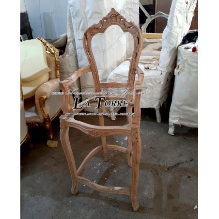 Sgabello Sedia alta Poltrona Still Luigi XV Barocco Impero AL1827