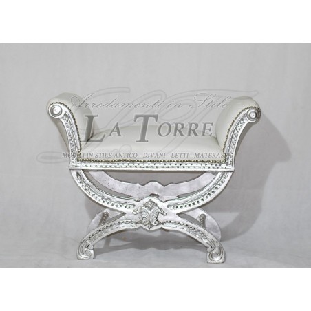 Bench Bench X Dormeuse Silver Eco-leather White Savonarola AR1417