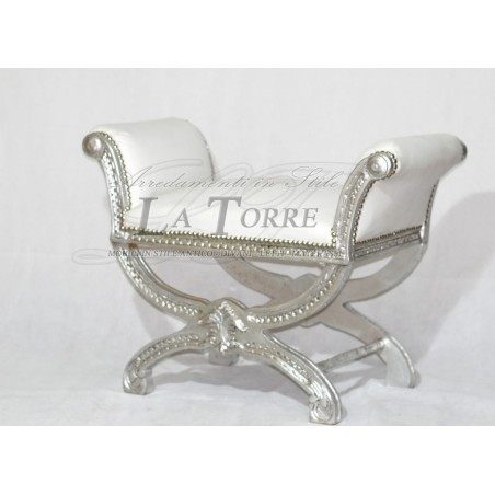 Bench Bench X Dormeuse Silver Eco-leather White Savonarola AR1417