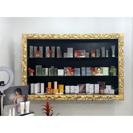 Baroque style wall hanging display cabinet perforated frame TV box bottle holder custom made VTGGO