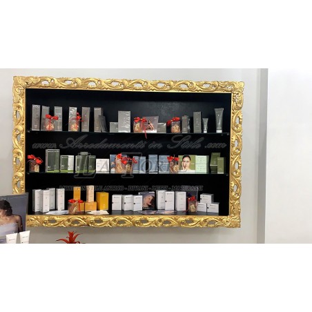 Baroque style wall hanging display cabinet perforated frame TV box bottle holder custom made VTGGO