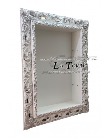 Baroque style wall-hung display cabinet perforated frame TV box bottle holder made to measure VTGGBA