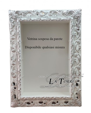 Baroque style wall-hung display cabinet perforated frame TV box bottle holder made to measure VTGGBA
