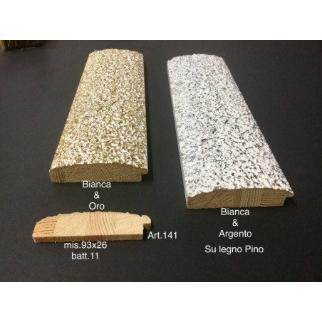 Cornice classica moderna quadro legno su misura bianco/oro e bianco/argento 141