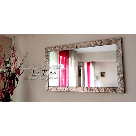 Specchio da parete classico su misura decorativo Rettangolare Design Elegante specchiera per Casa e Ufficio argento brunito MURO