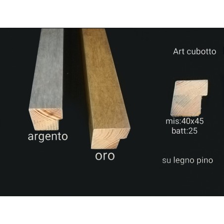 Cornice classica moderna quadro su misura legno Cubotto