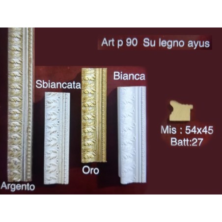 Cornice classica barocco su misura quadro legno sistema P90