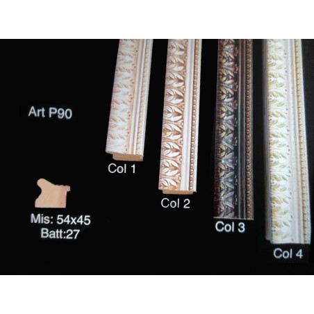 Cornice classica barocco su misura quadro legno sistema P90