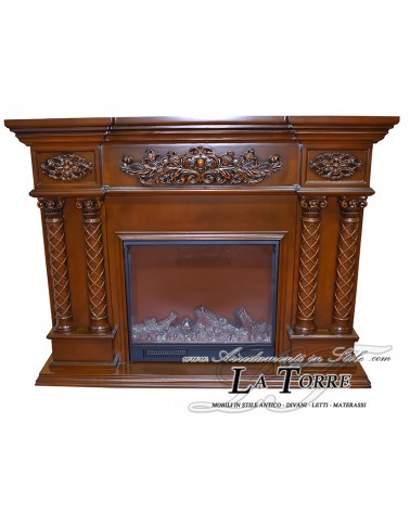 Electric Fireplace 150cm Classic Solid Wood Stove Baroque Any Color 320S