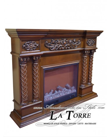 Electric Fireplace 150cm Classic Solid Wood Stove Baroque Any Color 320S