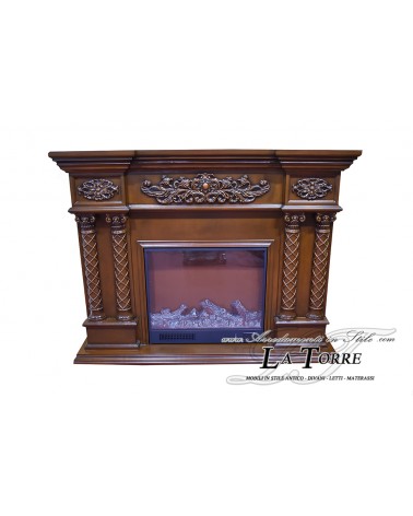 Electric Fireplace 150cm Classic Solid Wood Stove Baroque Any Color 320S