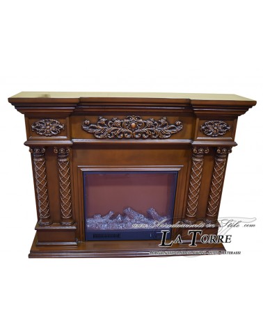 Electric Fireplace 150cm Classic Solid Wood Stove Baroque Any Color 320S