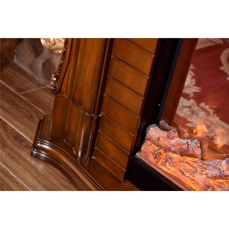 Electric Fireplace 120cm Classic Solid Wood Stove Baroque Any Color 319