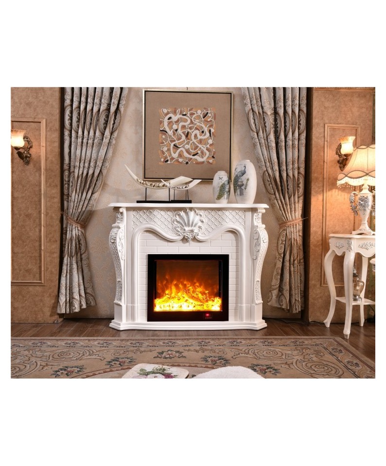 Baroque electric fireplace