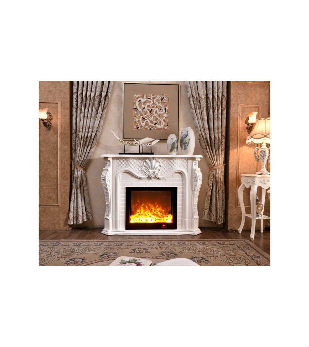 Baroque electric fireplace