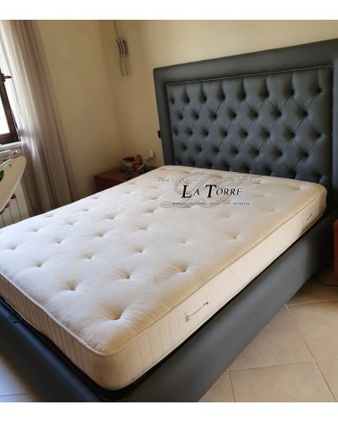 King Size Double Bed Modern Design in Eco-Leather or Velvet Container Any Color Onyx
