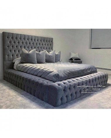 Letto Piazza e mezza contenitore Moderno velluto ecopelle qualsiasi colore Seneca