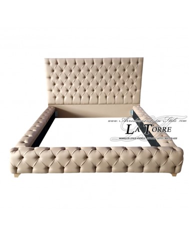 Modernes Stauraumbett Seneca (Queen-Size) aus Samt und Kunstleder, in jeder Farbe