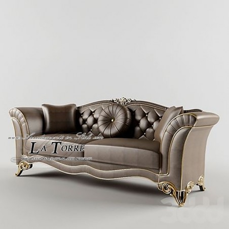 Poltrona Divano 2 o 3 posti barocco ecopelle vellutino tortora e foglia oro swarovski qualsiasi colore AZ21