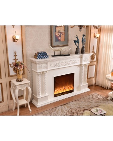 Electric Fireplace 220cm Classic Solid Wood Stove Baroque Any Color 320B