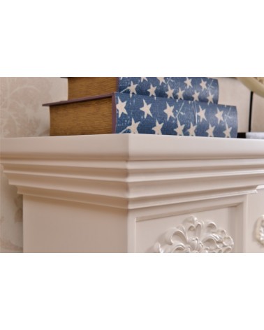 Camino elettrico 220 cm classico stufa legno massello Barocco qualsiasi colore 320B