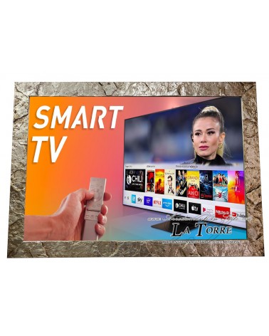 Moderner Wandhalterungsrahmen für Smart-TVs in silberner Kiefernholzoptik