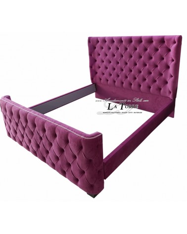 Letto Matrimoniale contenitore Moderno velluto o ecopelle qualsiasi colore Grey 2