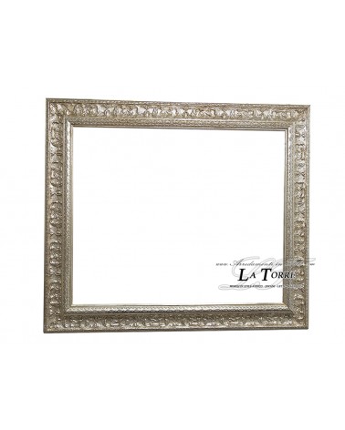 Classic Baroque Style Frame Custom Made Silver Leaf Wood D621