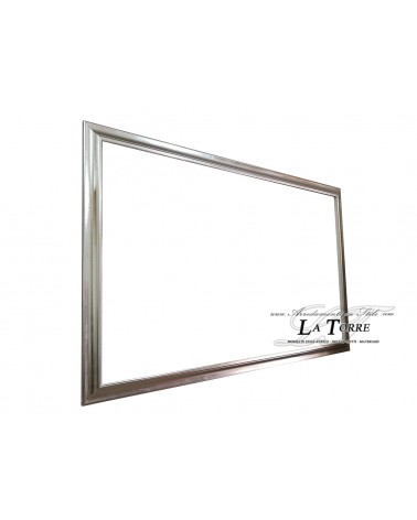 Cornice moderna classica in legno su misura argento Rovescio/a