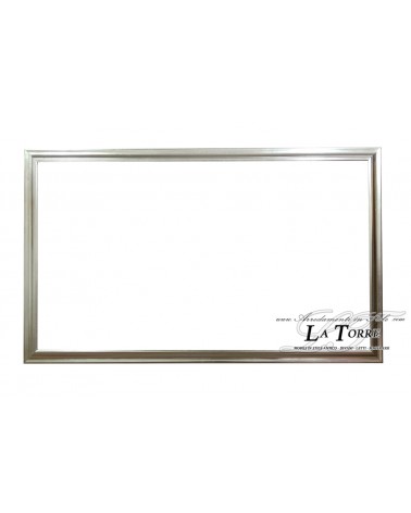 Cornice moderna classica in legno su misura argento Rovescio/a