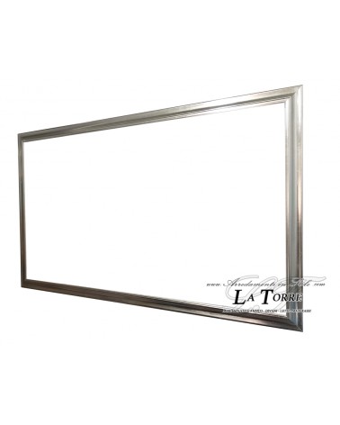 Cornice moderna classica in legno su misura argento Rovescio/a
