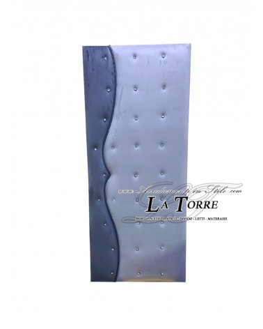 Pannello rivestimento porta ecopelle o vellutino bicolore Swarovski RE07