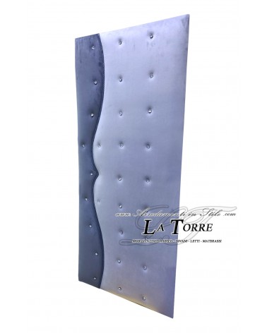 Swarovski RE07 two-tone faux leather or velvet door covering panel
