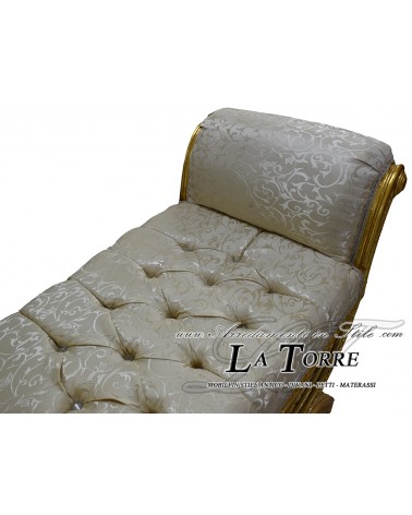 Bench French style bench gold dormouse fabric virginia ivory savonarola AR1417