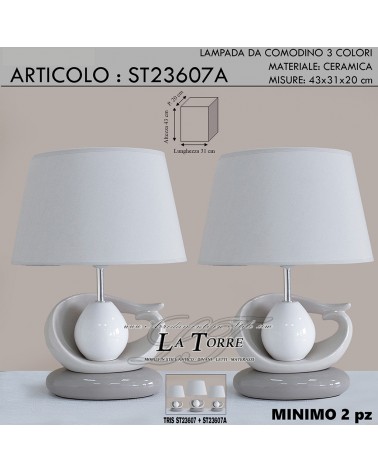 Table lamp pair of lampshades H 43 three colors ceramic modern classic lights ST23607A