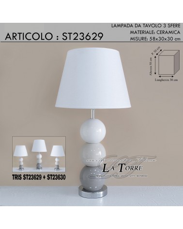 Three spheres three colors ceramic table lamp modern lampshade ST23629