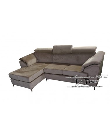 4 seater sofa with net and mattress peninsula modern velvet or eco-leather swarovski any color AZ50