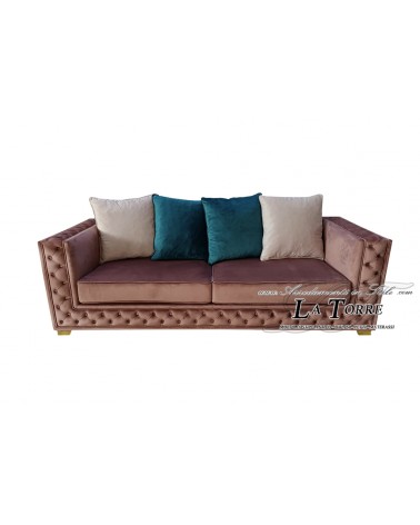 2 seater sofa bed with bed base and mattress Chesterfield modern eco-leather or velvet any color swarovski AZ55