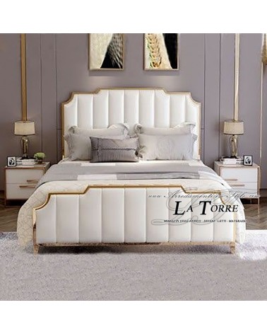 Queen size bed with container Modern velvet or eco-leather any color Lucrezia