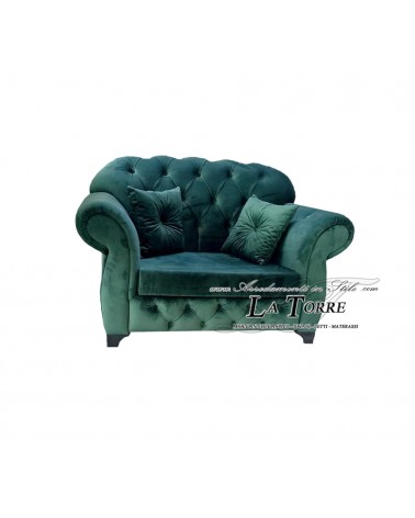 Armchair sofa Net and mattress chesterfield with armrests baroque velvet or eco-leather any color Swarovski buttons AZ01